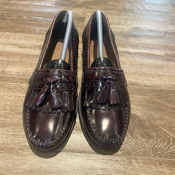 G.H. Bass Weejuns Bass Jeremy Shoes Mens 9 EE Burgundy Leather Tassel Loafers main image 4